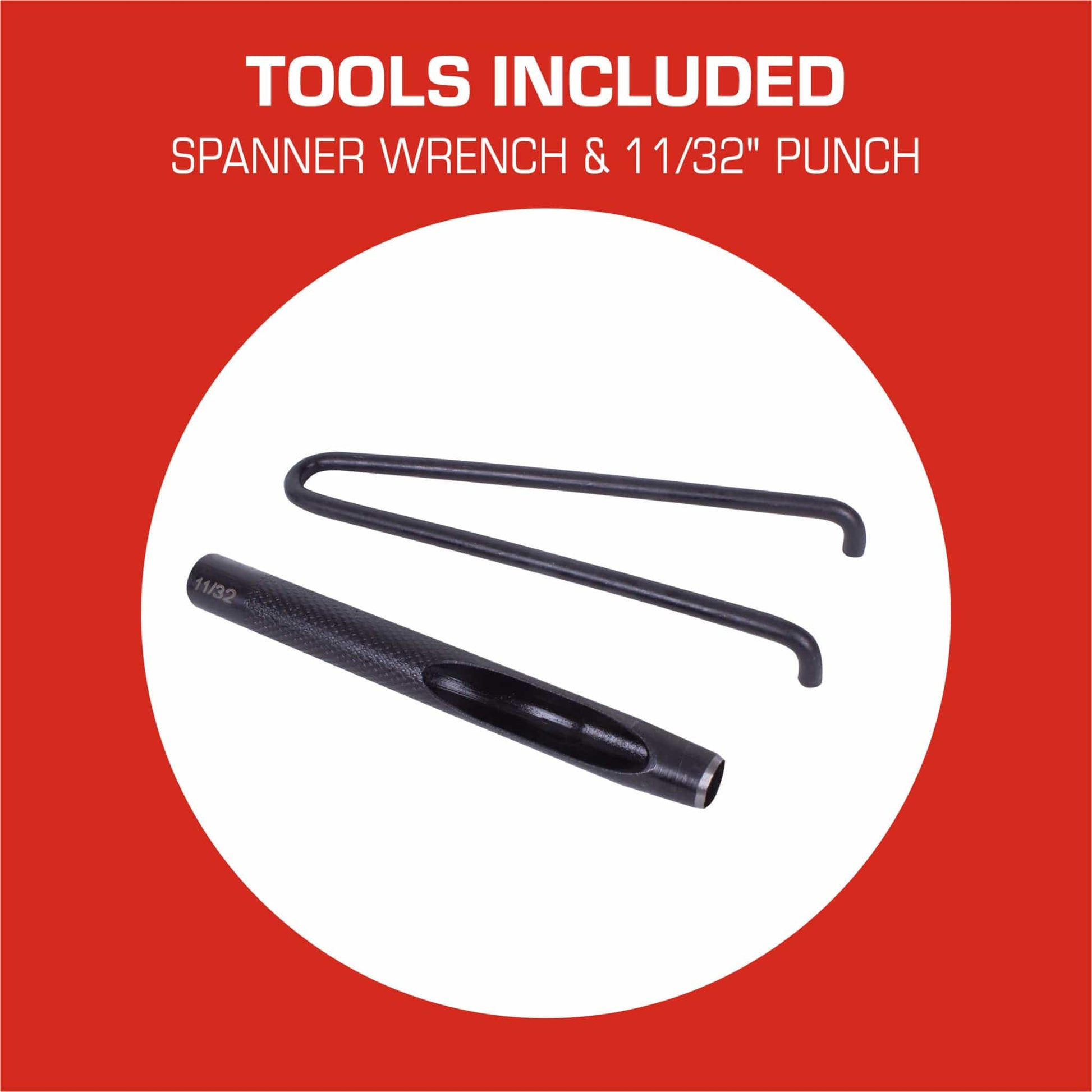 M3 Rotary-Style Gasket Cutter Spanner Wrench & Hole Punch Included