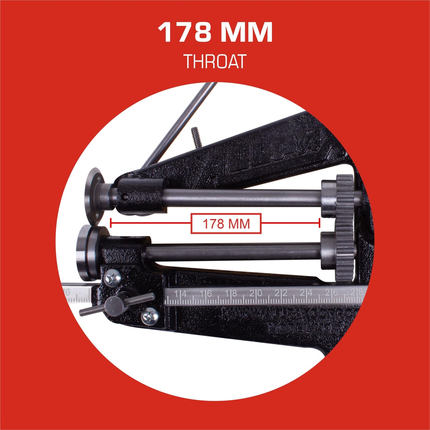 M3 Rotary-Style Metric Gasket Cutter 178 mm Throat