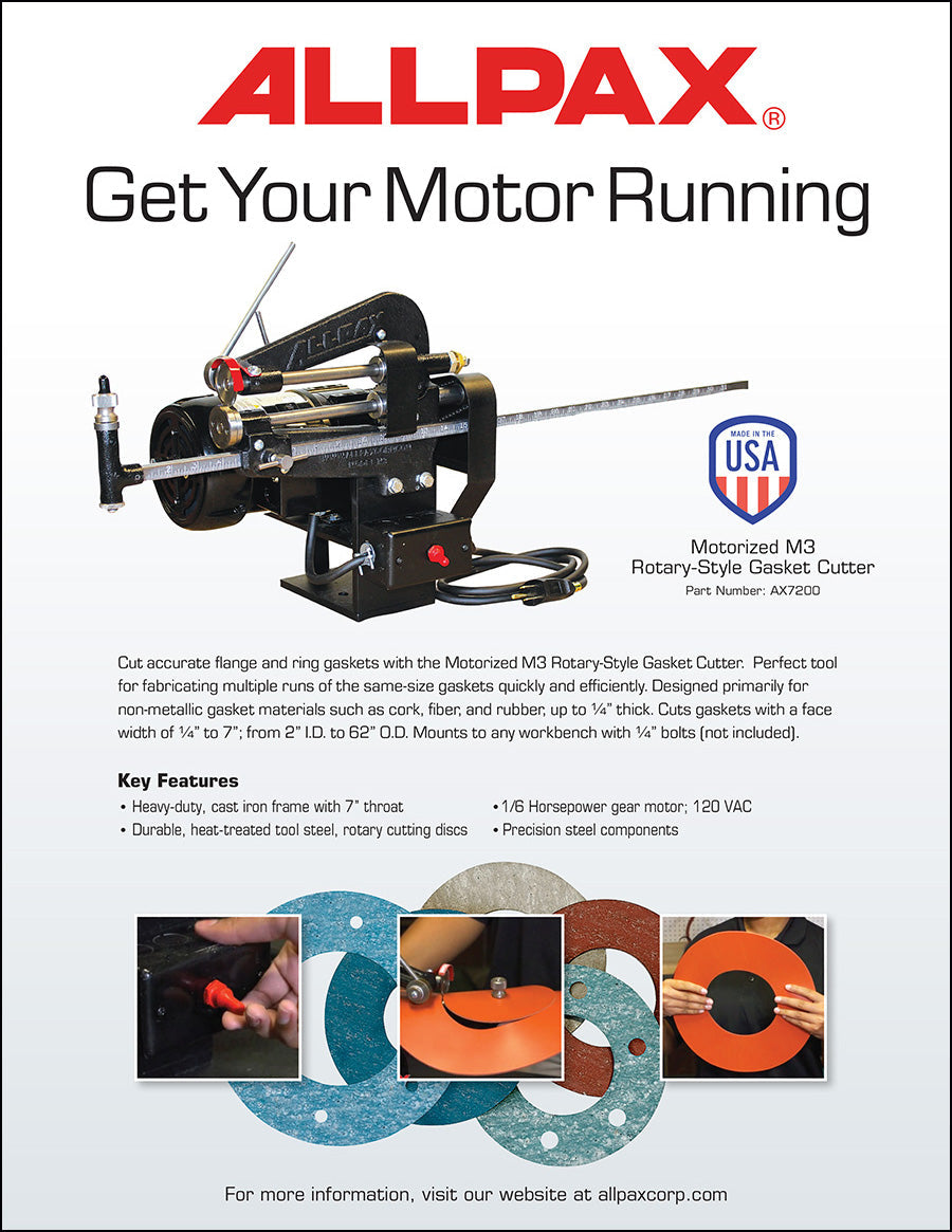 Motorized M3 Rotary-Style Gasket Cutter Flyer Thumbnail