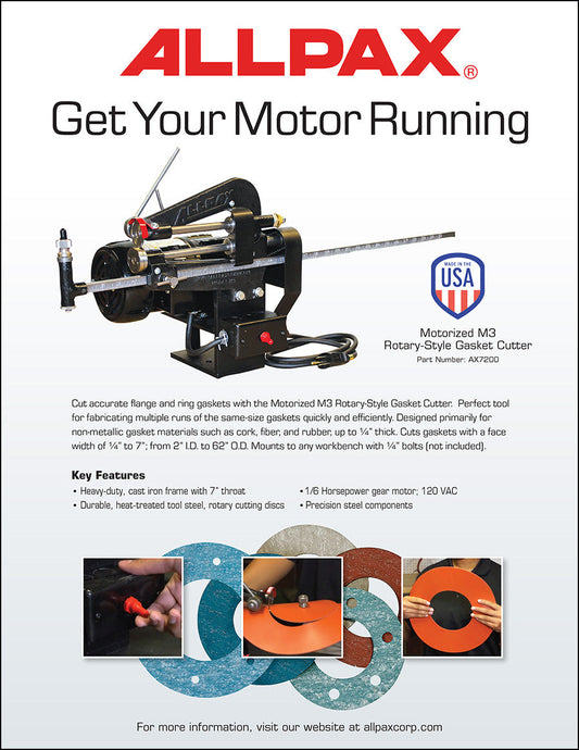 Motorized M3 Rotary-Style Gasket Cutter Flyer Thumbnail