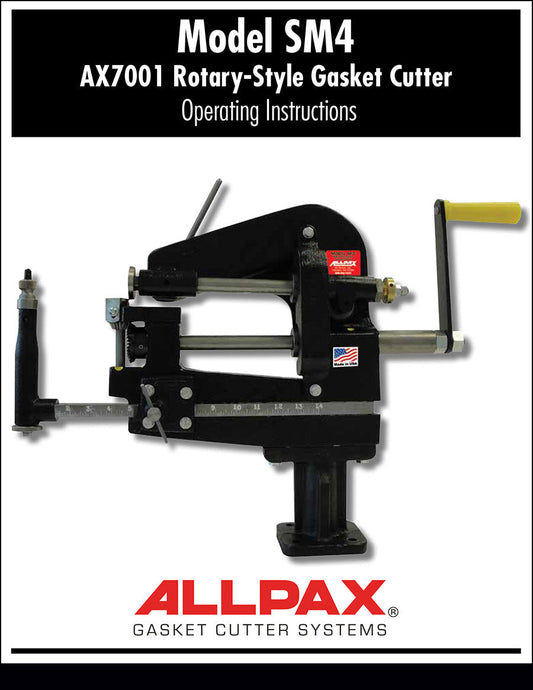 SM4 Rotary-Style Gasket Cutter Operating Manual Thumbnail