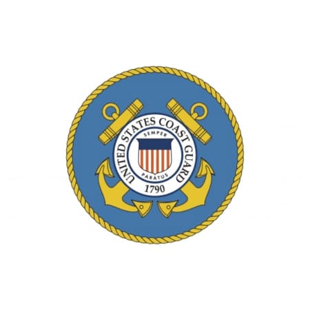 United States Coast Guard emblem on a white background