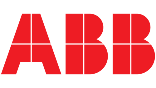 Red ABB logo on a transparent background