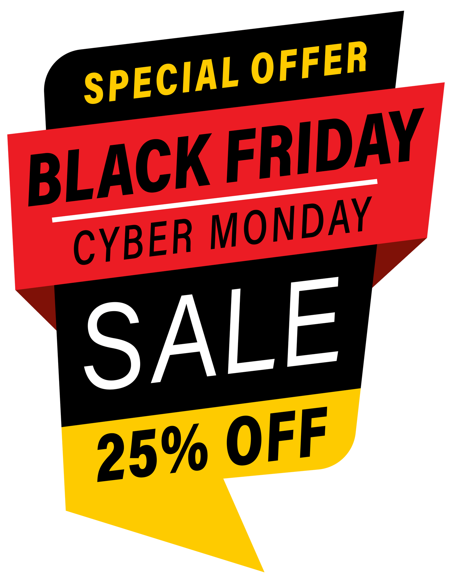 Special Offer Black Friday Cyber Monday Sale 25% Off