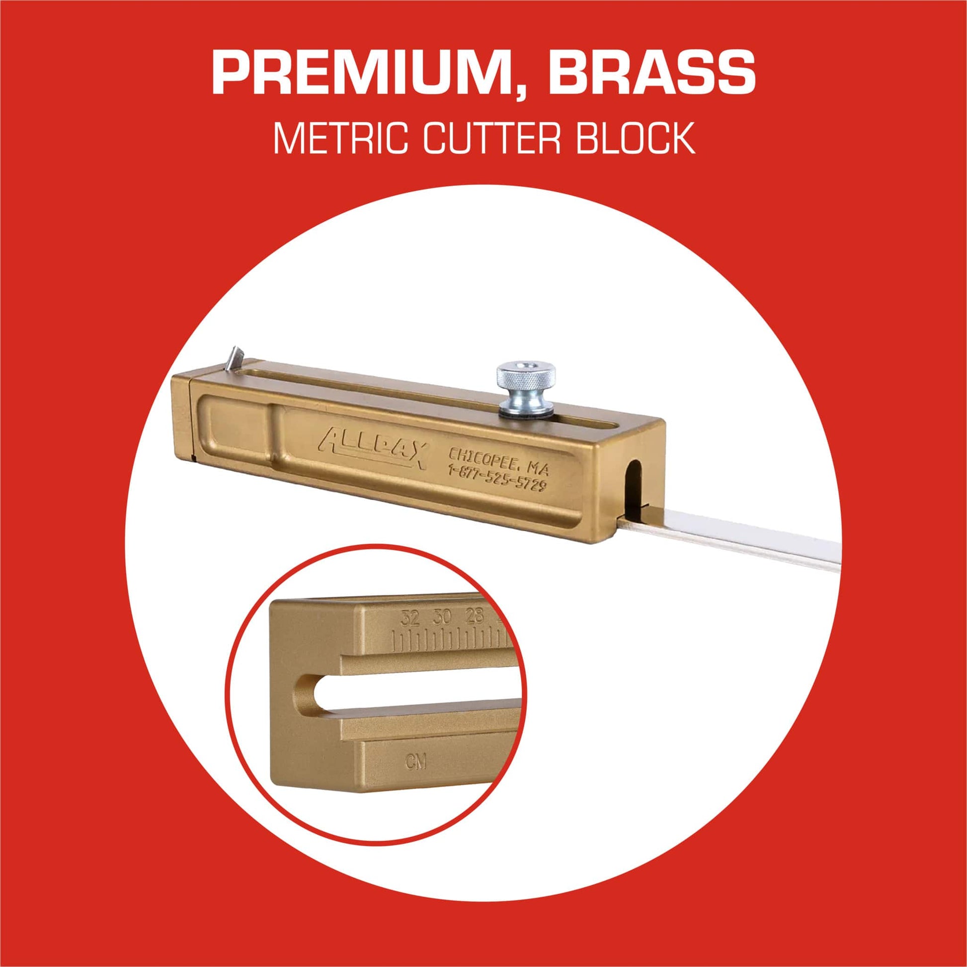 Heavy-Duty Gasket Cutter Kit Premium Brass Metric Cutter Block