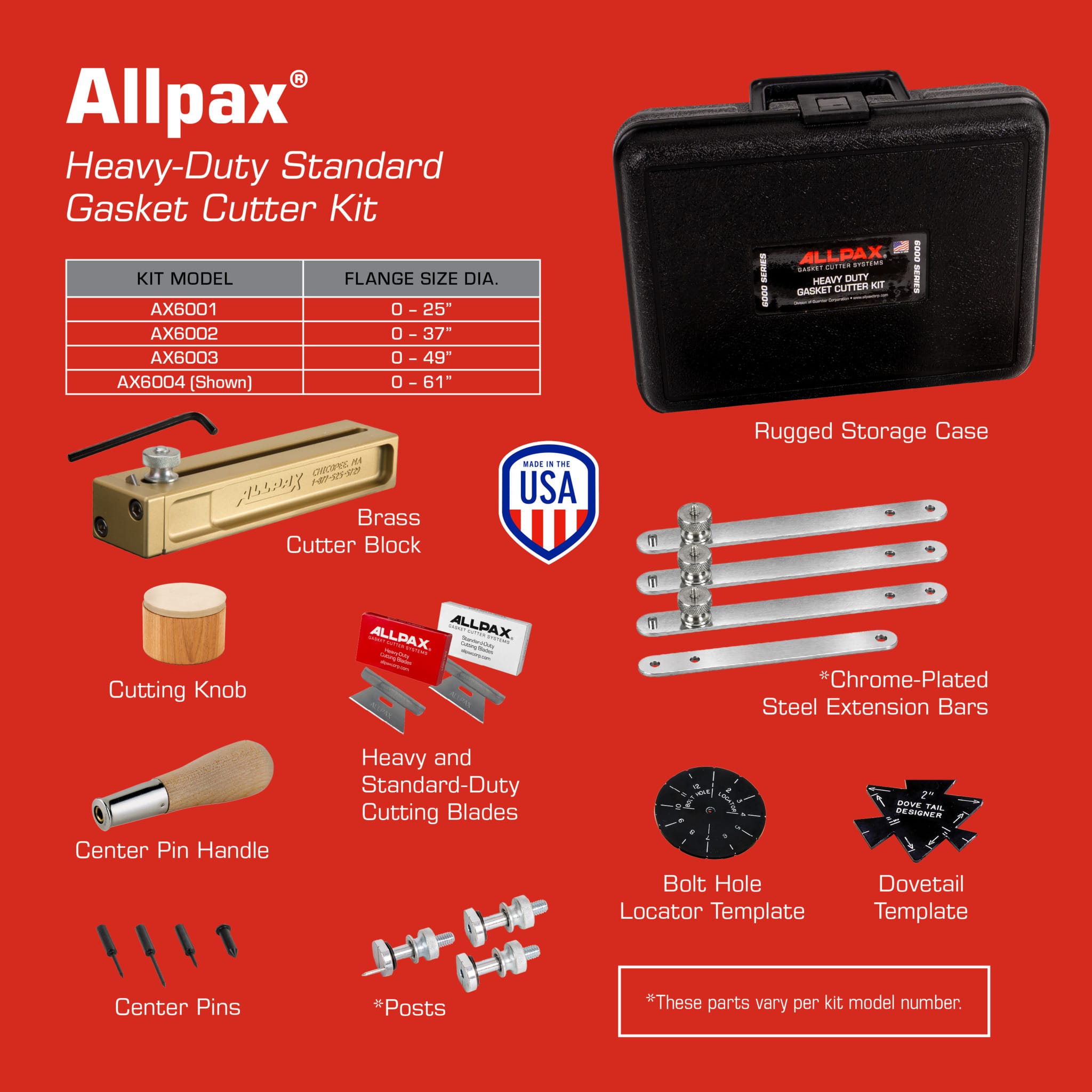Heavy-Duty Standard Gasket Cutter Kit - 0 to 49
