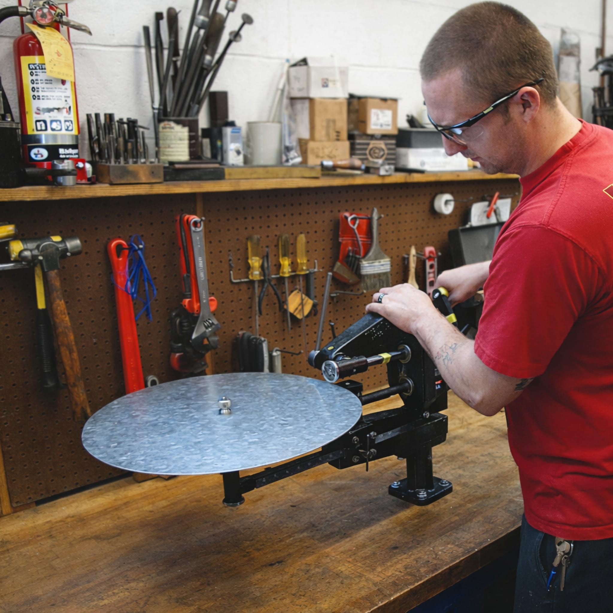 SM4 Rotary-Style Gasket Cutter in Use