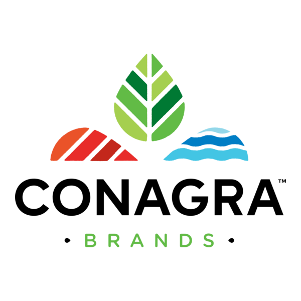 Conagra Brands logo with green, red, and blue elements on a white background