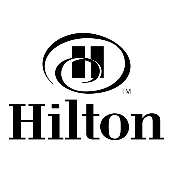 Hilton logo in black on a white background