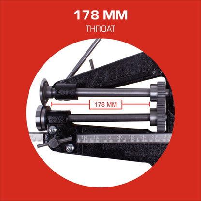 M3 Rotary-Style Metric Gasket Cutter 178 mm Throat